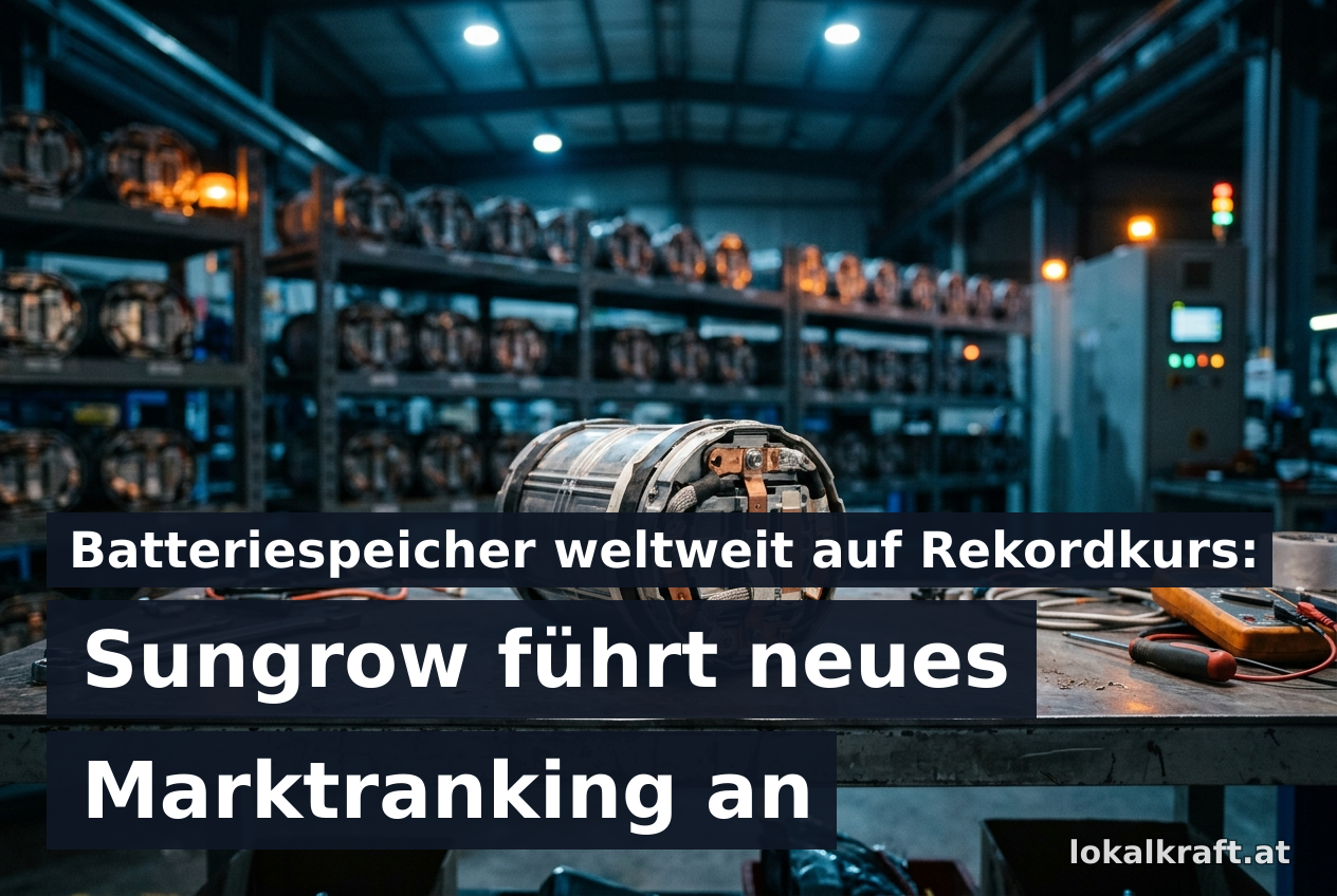 Batteriespeicher weltweit auf Rekordkurs: Sungrow führt neues Marktranking an