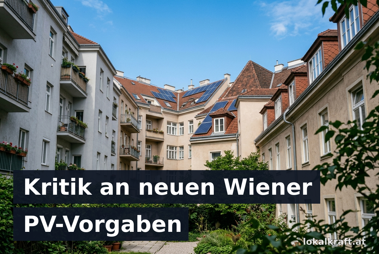 Kritik an neuen Wiener PV-Vorgaben