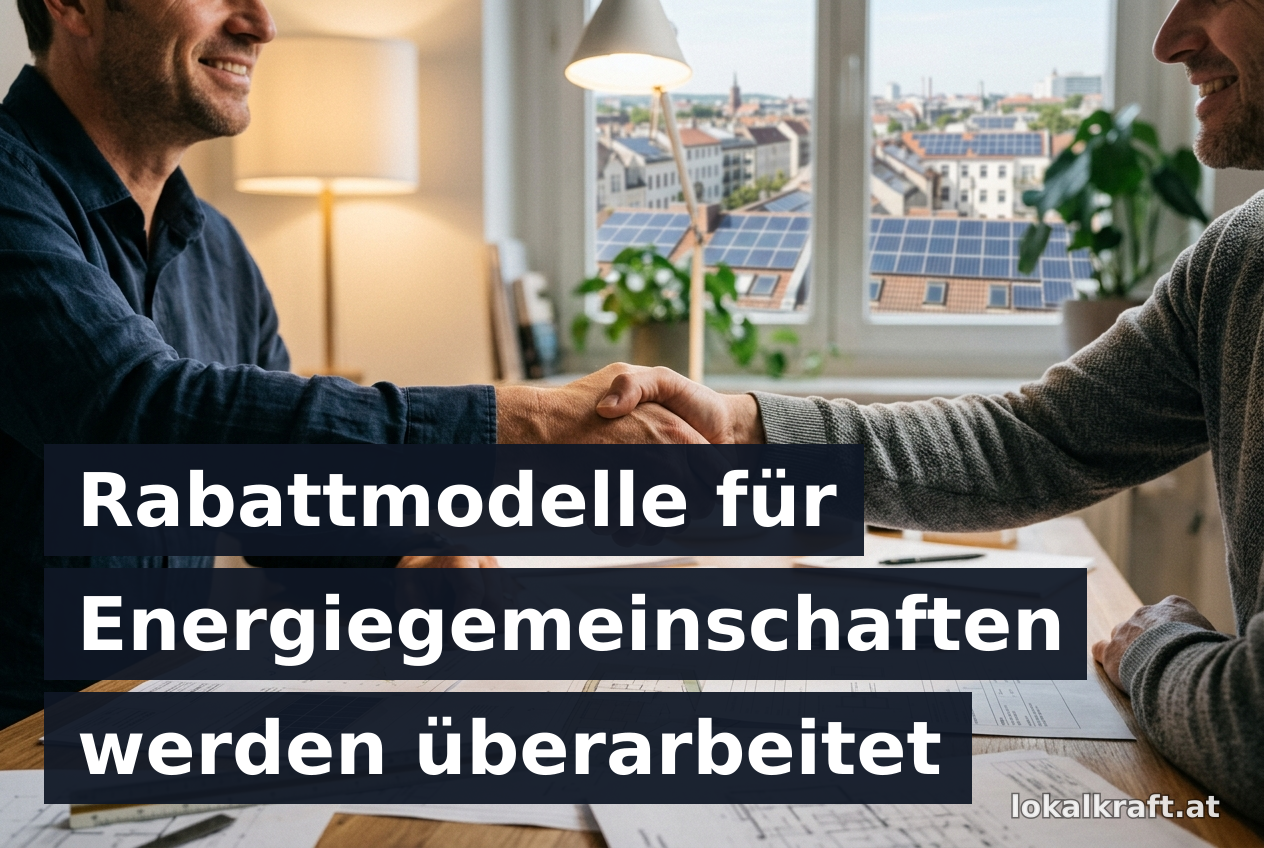 Rabattmodelle für Energiegemeinschaften werden überarbeitet